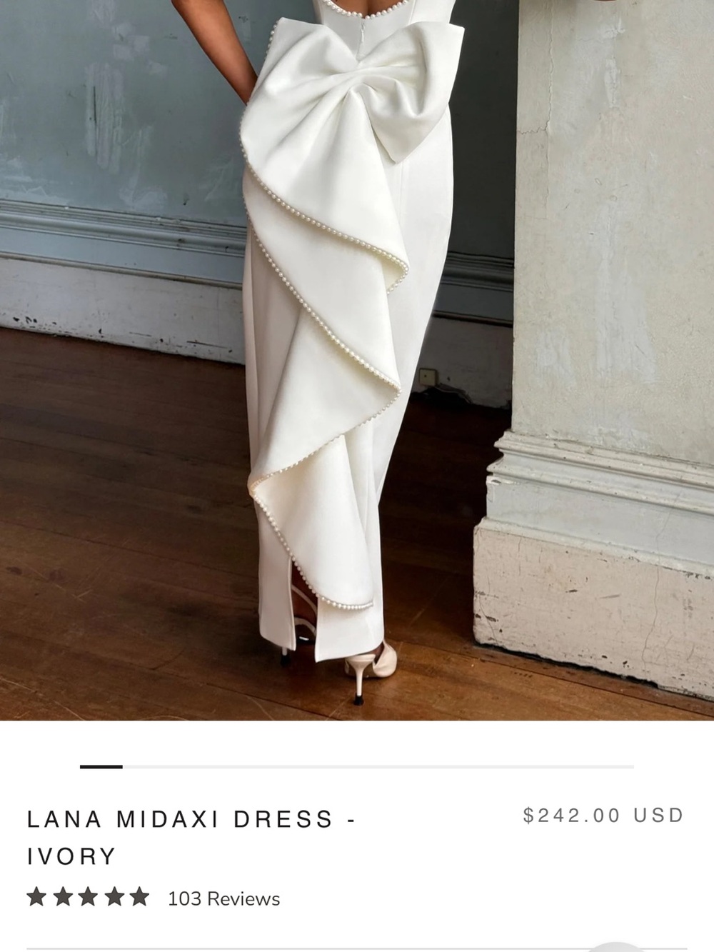 Babyboo Lana Midaxi Dress Ivory - Picture 4 of 11